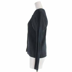 PLEATS PLEASE ISSEY MIYAKE イッセイミヤケ カーディガン プリーツ 長袖 3 ネイビー