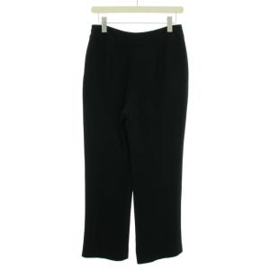 GIORGIO ARMANI 2012年製 ワイドパンツ テーパードパンツ 絹 シルク 40 M 黒 ブラック