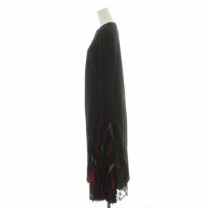 BLUE LABEL CRESTBRIDGE クリアーポンチ2WAYカットソーワンピース ワンピース ロング プリーツスカート 38 M 黒 ブラック