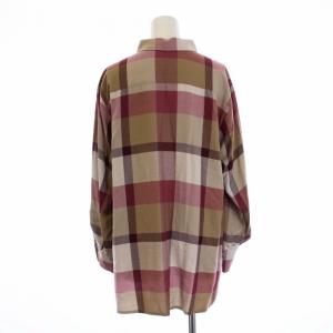 BLUE LABEL CRESTBRIDGE 21AW ブラウス シャツ チェックエアリーツイルブラウス 長袖 ステンカラー 36 S マルチカラー
