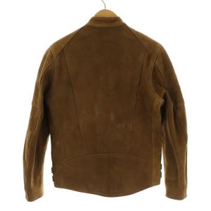 LITHIUM HOMME GOAT SUEDE BIKER JACKET スエード ゴートレザー 44 キャメル