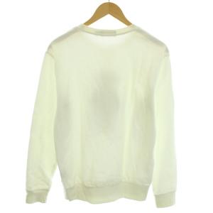 POLO RALPH LAUREN スウェット トレーナー クルーネック Vガゼット 長袖 裏起毛 ポロベア プリント SP S 白 ホワイト