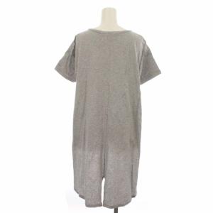 AMERICANA カットソー Tシャツ チュニック クルーネック プルオーバー 半袖 グレー