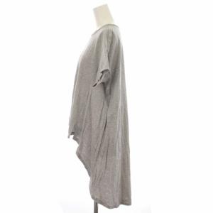 AMERICANA カットソー Tシャツ チュニック クルーネック プルオーバー 半袖 グレー