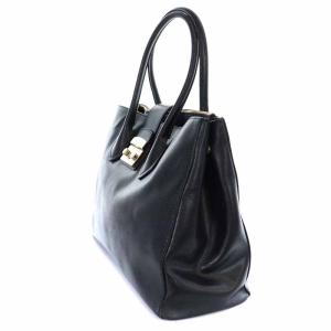 FURLA トートバッグ ハンドバッグ レザー 黒 ブラック