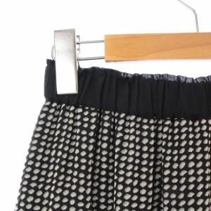 ANAYI 21SS フレアスカート ロング マキシ ギャザー 総柄 水玉 ドット シフォン シアー シースルー 34 XS 黒 ブラック