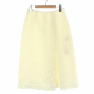 20AW フレアスカート ロング ミモレ キルティング 36 S アイボリー