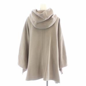 ANAYI 21AW ポンチョ コート ショート ウール フード ジップアップ 36 S ピンク