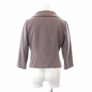 SYBILLA セットアップ 上下 テーラードジャケット 総裏地 シングル 七分袖 フレアスカート ひざ丈 柄 ウール M グレー