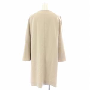 ANAYI ノーカラーコート スプリングコート ミドル 36 S ベージュ