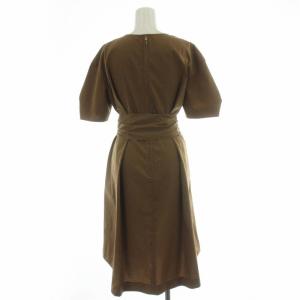 EPOCA ロングワンピース ワンピース 半袖 フレアスカート 40 L 茶 ブラウン