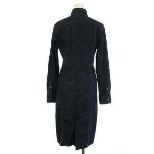 POLO RALPH LAUREN デニムワンピース ロング スタンダードカラー 長袖 6 M インディゴ