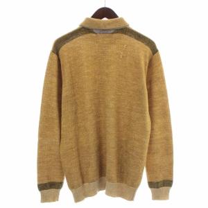 MHL. カーディガン ニット ステンカラー 長袖 ウール混 L 黄色 イエロー