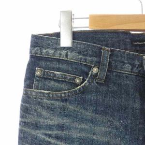 LOUNGE LIZARD デニムパンツ ジーンズ ボタンフライ ダメージ加工 2 M インディゴ
