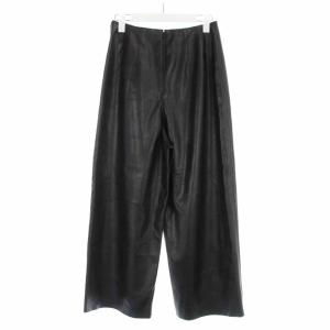 ENFOLD 21AW Synthetic leather クロップドワイドTR/パンツ ワイドパンツ ロング フェイクレザー 38 M