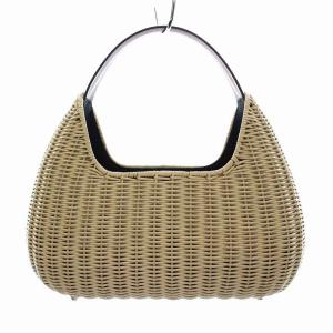PAULE KA かごバッグ ハンドバッグ バスケット 籐かご ブラック グレージュ
