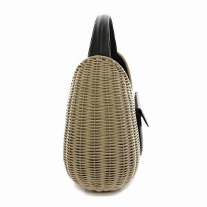 PAULE KA かごバッグ ハンドバッグ バスケット 籐かご ブラック グレージュ