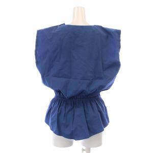 Maison Kitsuné セットアップ 上下 ブラウス ペプラム フレンチスリーブ ギャザー フレア テーパードパンツ イージーパンツ 34 XS S