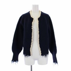 21AW パールカーディガン ニット カットオフ トッパー 00 XS MB214-8027