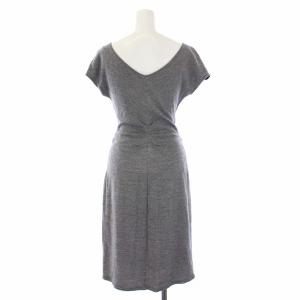 Max Mara ワンピース ノースリーブ ひざ丈 カシュクール 38 S グレー