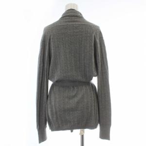 JOHN SMEDLEY ケーブルニットカーディガン ボレロ 長袖 トッパー ウール S グレー