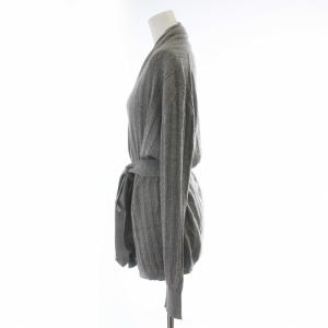 JOHN SMEDLEY ケーブルニットカーディガン ボレロ 長袖 トッパー ウール S グレー