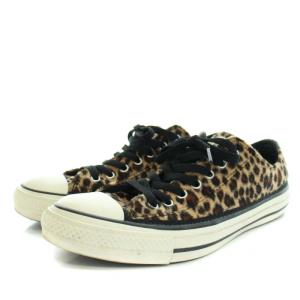 CONVERSE オールスター ALLSTAR スニーカー シューズ レオパード柄 ヒョウ柄 ラバー US6.5 25.0cm 茶 ブラウン