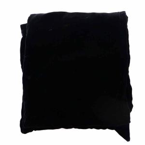 Ralph Lauren COLLECTION ストール マフラー ベロア シルク混 ロゴ刺繍 黒 ブラック