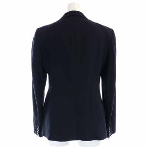 ARMANI COLLEZIONI スーツ セットアップ 上下 テーラードジャケット シングル スラックスパンツ ロング ウール 38 XS 紺 ネイビー