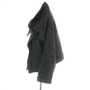 Y's ヨウジヤマモト コート ショート丈 ヘリンボーン ウール 2 M グレー