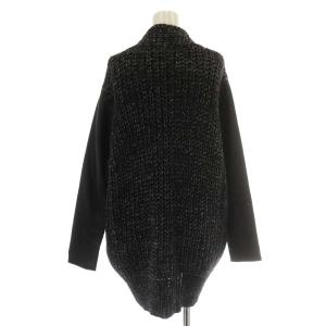 alexanderwang Heather Wool Cardigan Leather Sleeve カーディガン ニット 羊革 ラムレザー XS グレー