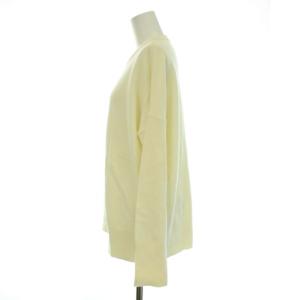 Theory ニット セーター クルーネック 長袖 ロゴ刺繍 ハイゲージ ウール カシミヤ混 S 白 ホワイト