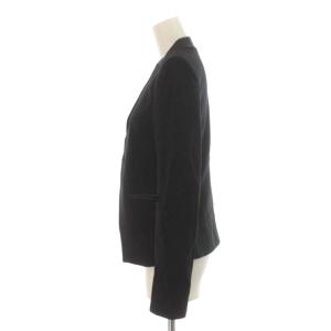 Theory HUNTINGTON LANAI LCK カラーレスジャケット フォーマル ストレッチ レザー やぎ革 切替 0 S 黒 ブラック