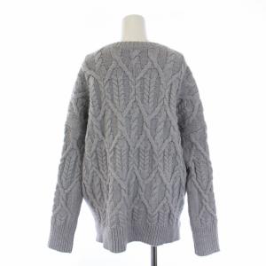 Theory AURORAL KARENIA.C オーバーサイズニット セーター 長袖 ケーブル ウール S グレー 01-6401732-021-902