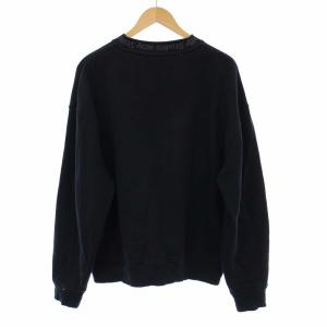 Acne Studios 18SS FLOGO PSS18ネックロゴスウェット トレーナー 長袖 裏起毛 S 黒 ブラック