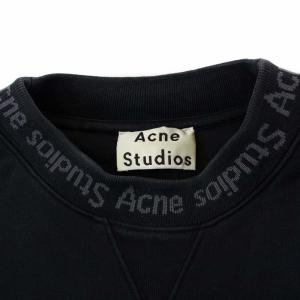 Acne Studios 18SS FLOGO PSS18ネックロゴスウェット トレーナー 長袖 裏起毛 S 黒 ブラック