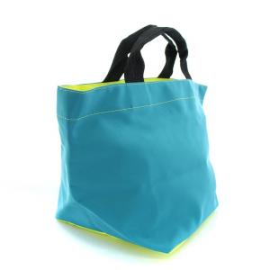 Hervé Chapelier ナイロン舟型トートM ハンドバッグ 青 水色 ライトブルー 1027N