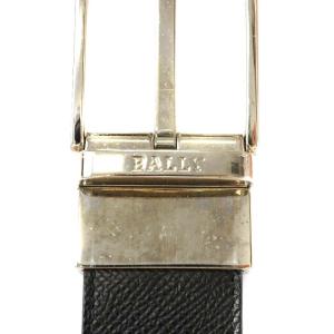 BALLY ベルト ハトメ レザー シルバー金具 バイカラー 黒 ブラック 青 ブルー