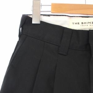 Shinzone TOMBOY SHORTS ショートパンツ ジップフライ タック 34 M 黒 ブラック 21MMSPA09