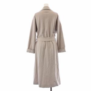 DRESSTERIOR スプリングコート リボンベルト ロング ウール 38 M ベージュ