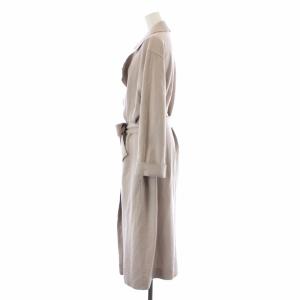 DRESSTERIOR スプリングコート リボンベルト ロング ウール 38 M ベージュ