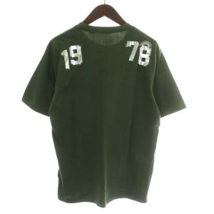 DIESEL Tシャツ カットソー 半袖 プリント ロゴ コットン L ?? グリーン