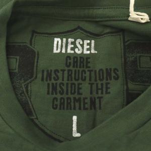 DIESELディーゼル★Tシャツ★プリント★グリーン DIESEL ディーゼル プリント半袖Tシャツカットソー[品番