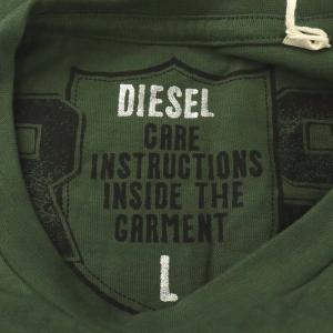 DIESEL Tシャツ カットソー 半袖 プリント ロゴ コットン L ?? グリーン