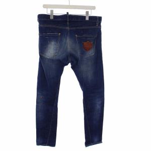 DSQUARED2 RIDER JEAN  デニムパンツ ダメージ加工 ペイント 48 青  S71LA0816