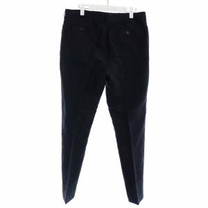 UNITED ARROWS Camoshita 1プリーツ ウール パンツ スラックスパンツ ロング リネン混 48 M?L 黒 ブラック 1177-699-2684