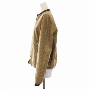 GIORGIO ARMANI ジャケット ブルゾン ジップアップ チェック アウター 40 M 茶 ベージュ