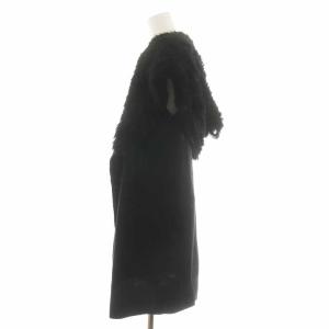 Theory CASHWOOL NAYELI.F ラビットファー ニットベスト S 黒 ブラック