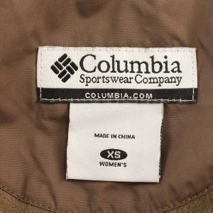 Columbia ナイロンジャケット 中綿 ニット切替 裏フリース OMNI-SHIELD オムニシールド XS 茶 ブラウン