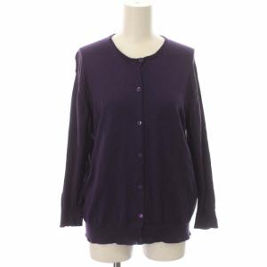 16G カーディガン ニット 七分袖 1 S 紫 パープル 6515-105-0340
